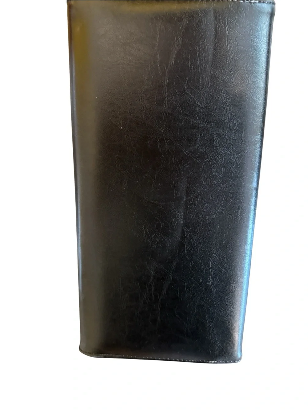 Classic Vintage Black Leather Clutch - Sleek and Minimalist